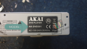 MODEL AK DVD301