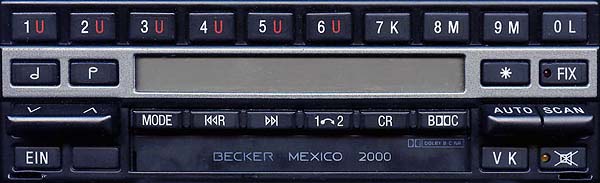 BECKER MEXICO 2000 be1430 code