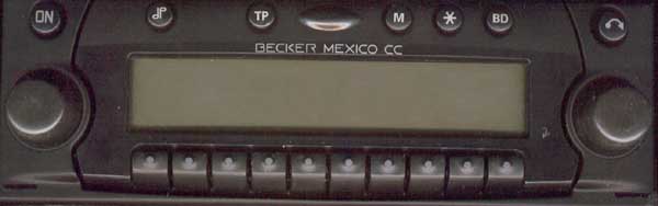 BECKER MEXICO CC be4370 code