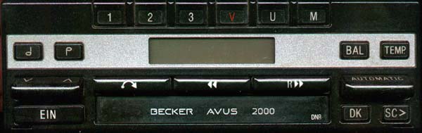 BECKER AVUS 2000 be1145 code
