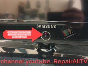 on TV. only red led light works tv does not start does not work