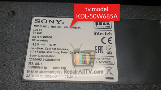 tv model KDL 50W685A