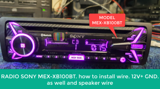 RADIO SONY MEX XB100BT. how to install wire. 12V GND. as well and speaker wire