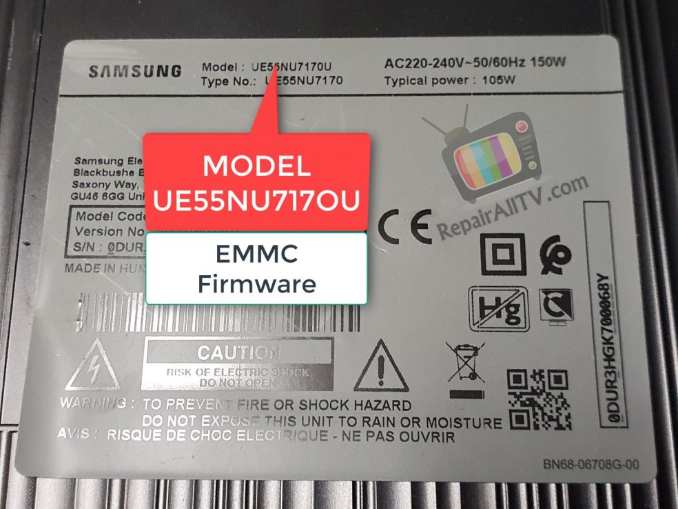 UE55NU717OU emmc firmware