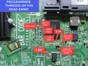 isp pin info read emmc programmer tnm5000