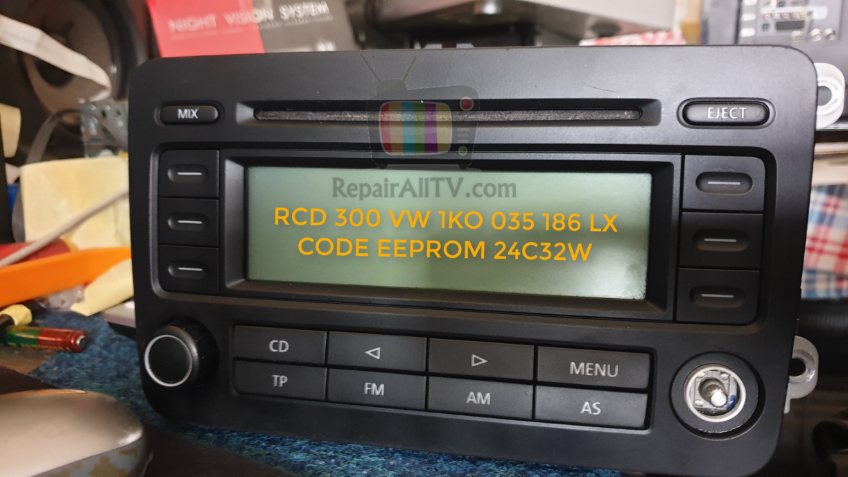 RCD 300 VW 1KO 035 186 LX CODE EEPROM 24C32W