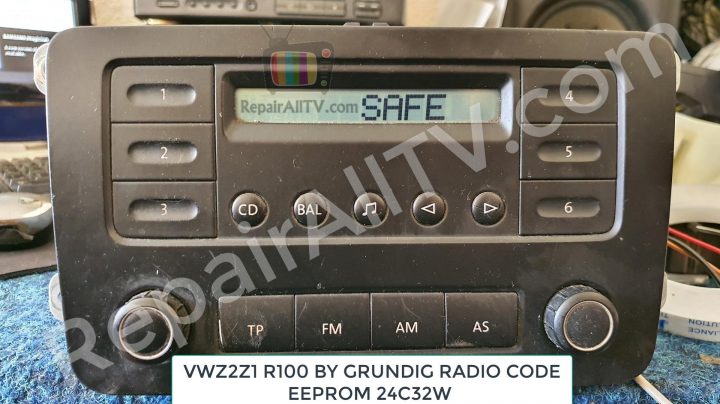 VWZ2Z1 R100 BY GRUNDIG RADIO CODE EEPROM 24C32W