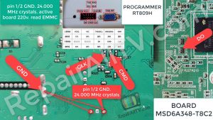 BOARD MSD6A348 T8C2 PROGRAMMER RT809H