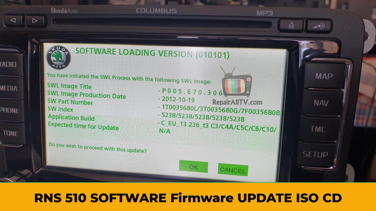 RNS 510 SOFTWARE Firmware UPDATE ISO CD
