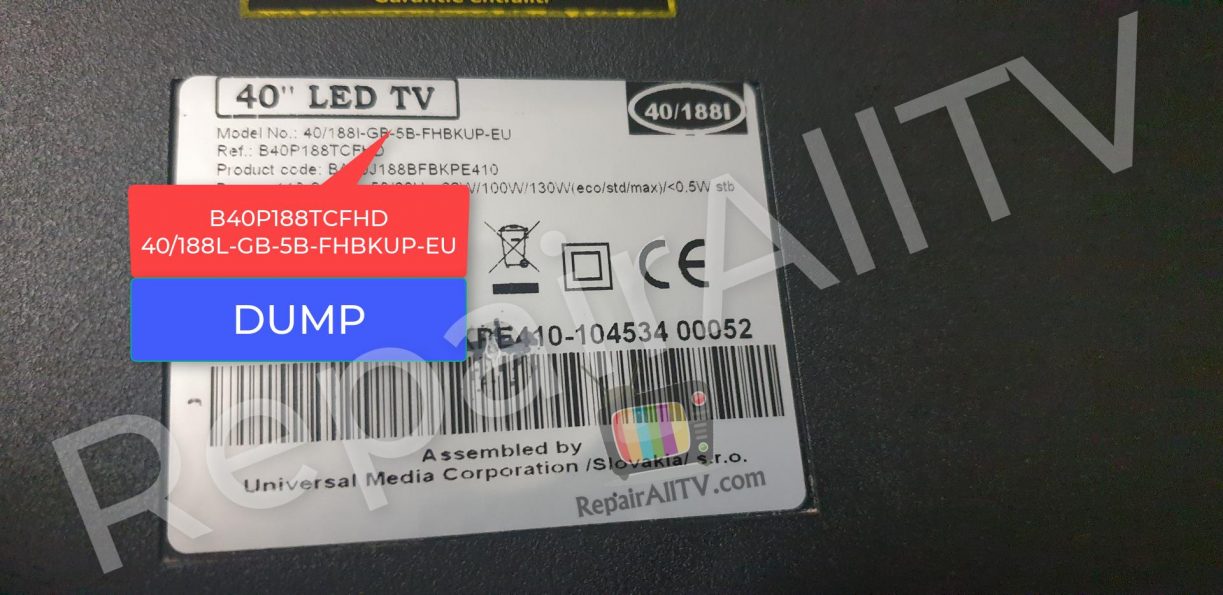 B40P188TCFHD 40 188L GB 5B FHBKUP EU
