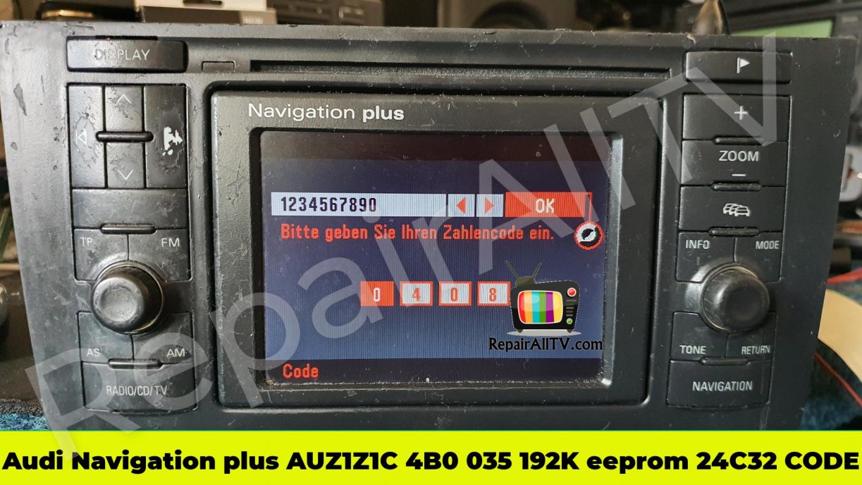 Audi Navigation plus AUZ1Z1C 4B0 035 192K eeprom 24C32 CODE