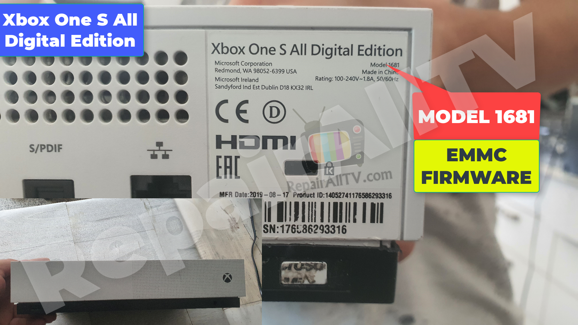 Xbox One S All Digital Edition MODEL 1681