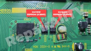 24C16W EEPROM (IC8901)  24C64W EEPROM (IC8902)