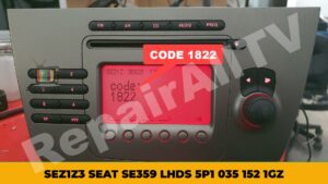 SEAT SE359 LHDS SEZ1Z3 152 1GZ CODE 95320