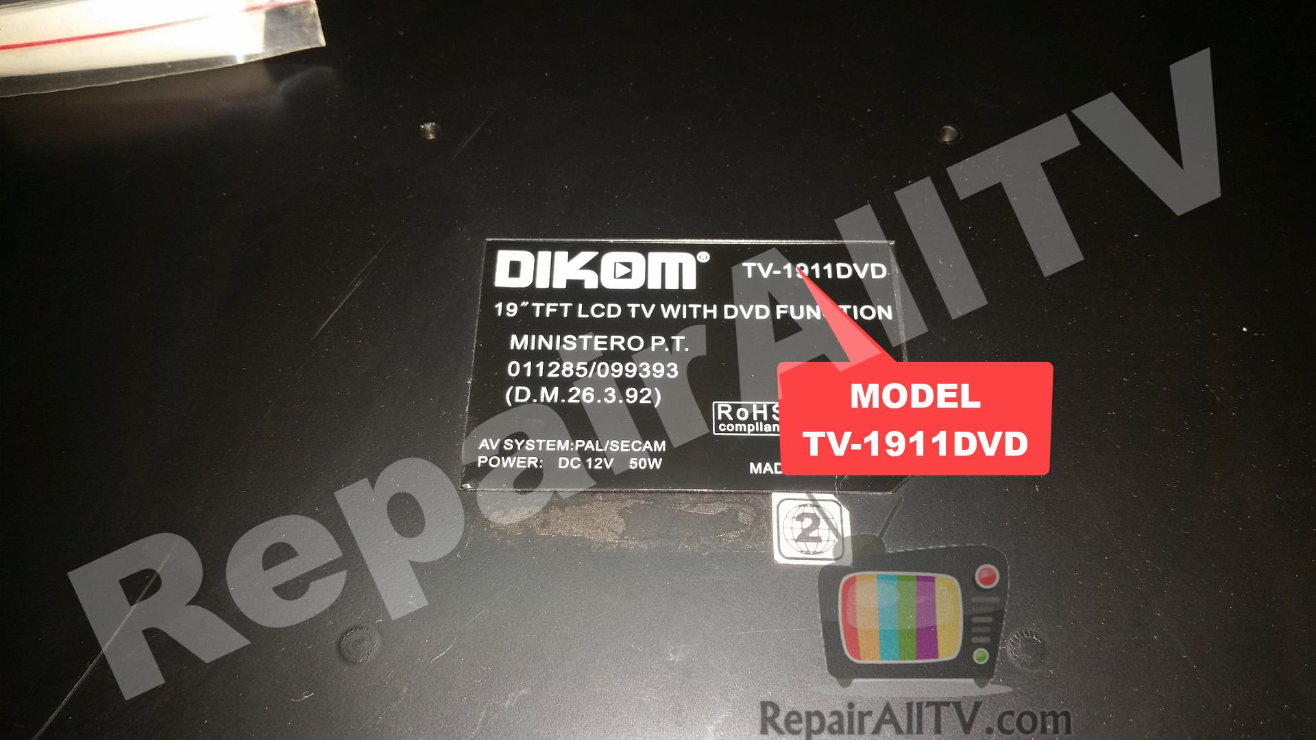 DIKOM TV 1911DVD