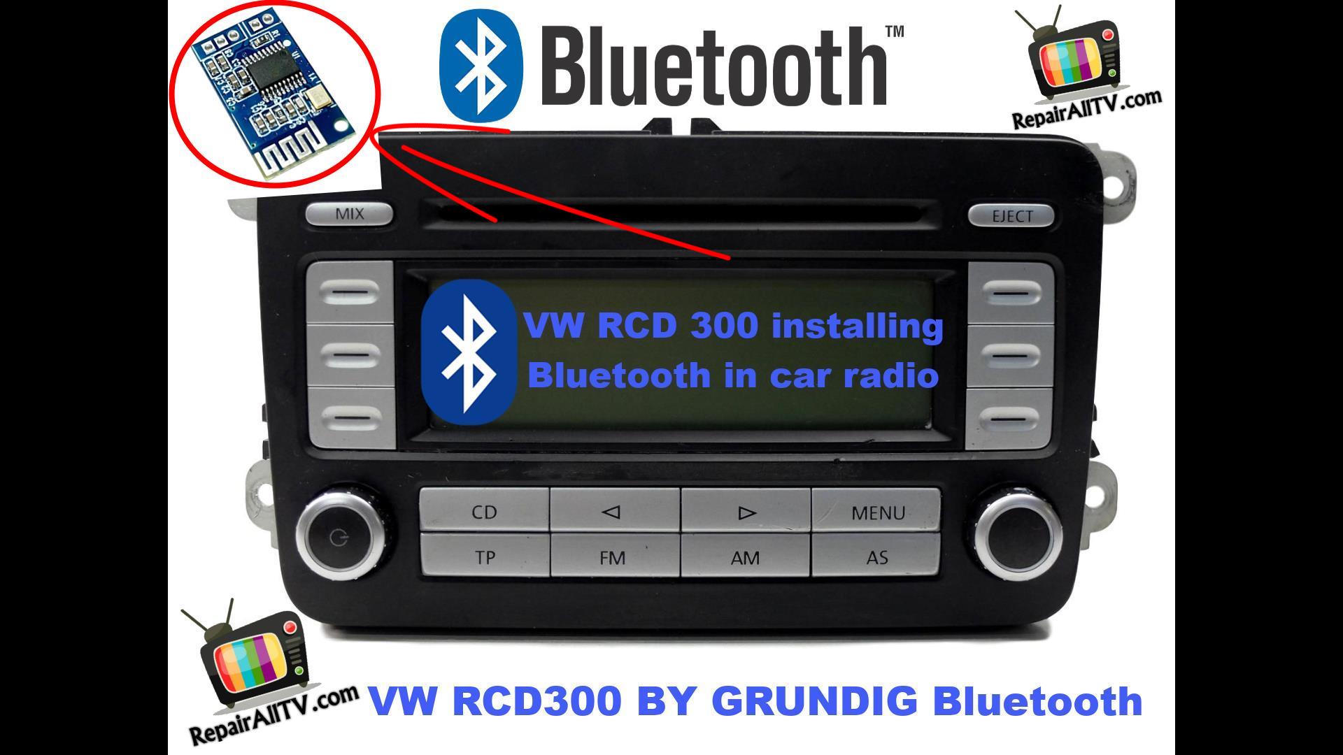 VW RCD 300 installing Bluetooth in car radio ok1