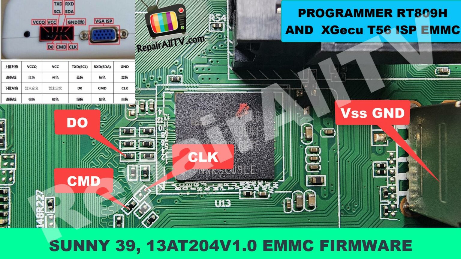 arielli LED-50S214S2 SMART HK.T.RT2851P839 EMMC firmware 