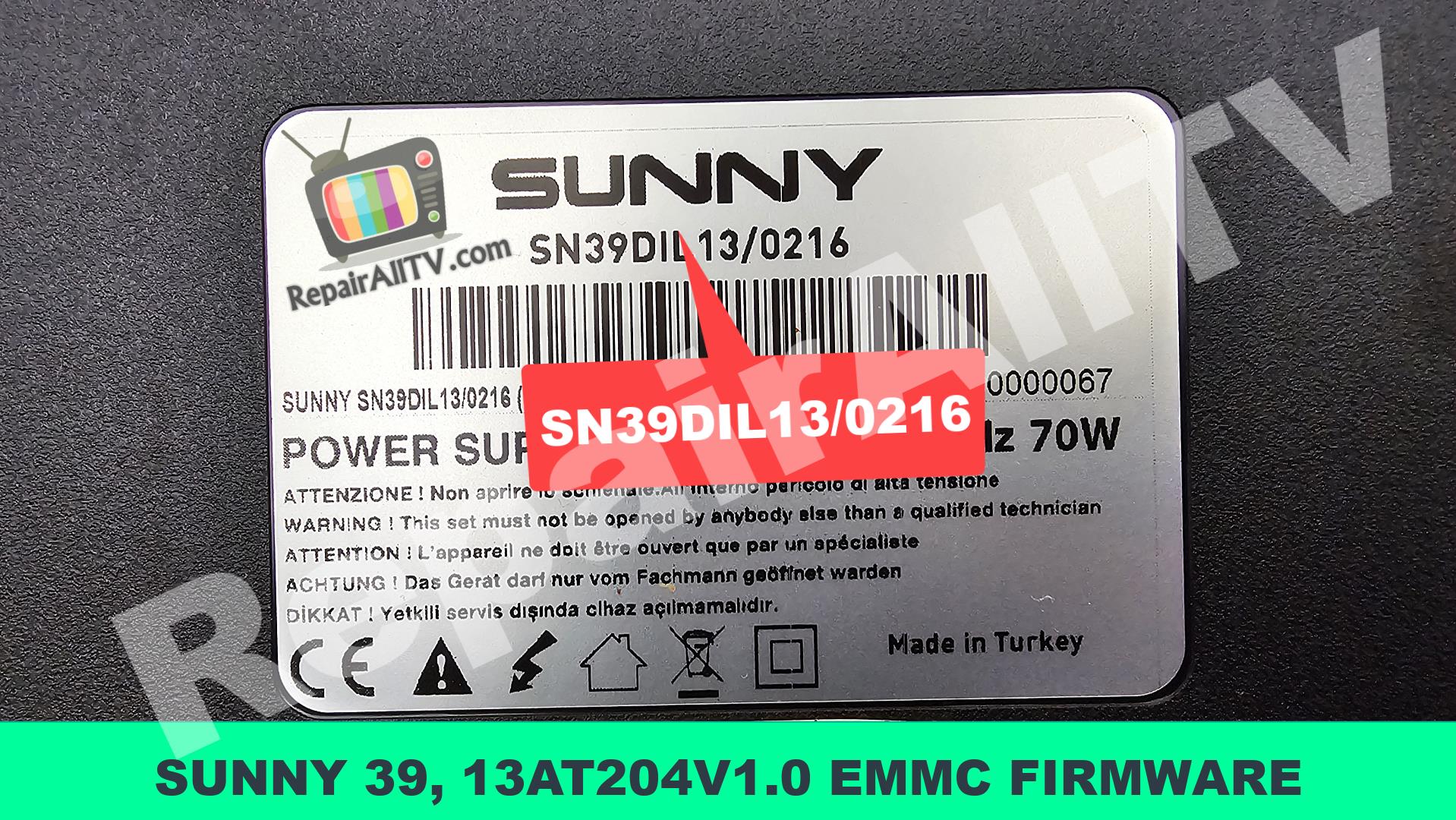 SUNNY SN39DIL13 0216 13at204v1.0