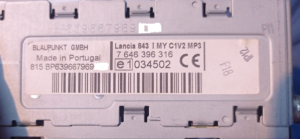 Lancia 843 i MY C1V2 MP3 CANCHEK OFF